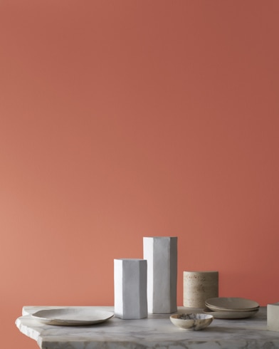 Painted wall with Baked Terra Cotta  1202